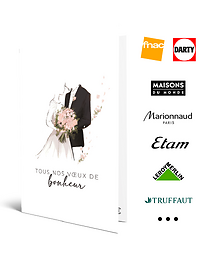 Carte de vœux 2 en 1 Mariage