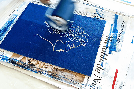 Atelier découverte linogravure à Paris 20ème