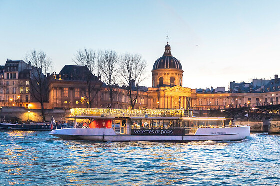 Soirée & apéro avec vin/bière sur la Seine par Les Vedettes
