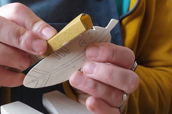 Atelier fabrication d'une plume en bois à Compiegne (60)