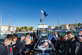 Un baptême de plongée - Port Fréjus (83)