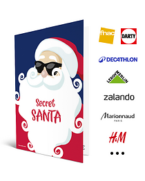 Carte de vœux 2 en 1 Secret Santa