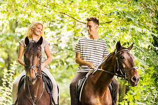 Balade à cheval en duo
