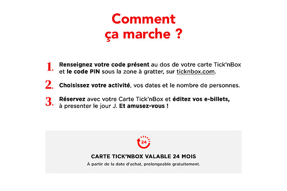 Carte Billetterie - Séjour Spectacle à Paris