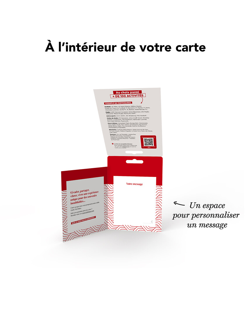 Carte Billetterie - Séjour Spectacle à Paris