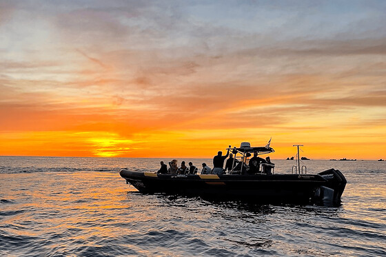 Coucher de soleil aux sanguinaires en bateau depuis Ajaccio - Tarif haute saison