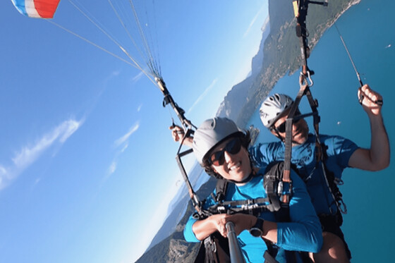 Vol en Parapente au-dessus du lac d'Annecy (74) - Vol découverte - Poids max : 70kg