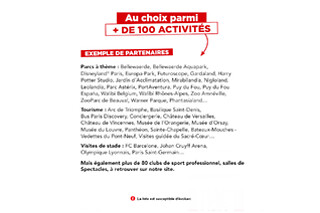 Carte Billetterie - Sortie en Famille