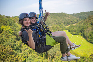 Saut pendulaire sur corde au Viaduc de la Souleuvre (14) - Saut solo