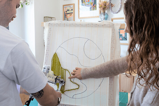 Atelier tufting création d'un tapis à Bordeaux (33)